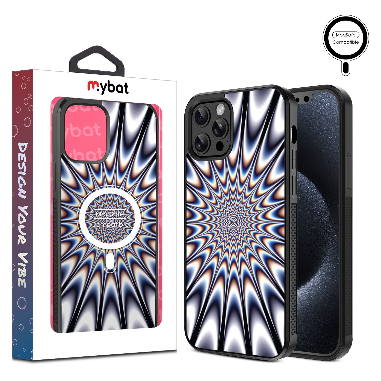 MyBat Design Lab Series MagSafe Case for Apple iPhone 12 / 12 Pro (6.1) - Hypnotic Burst