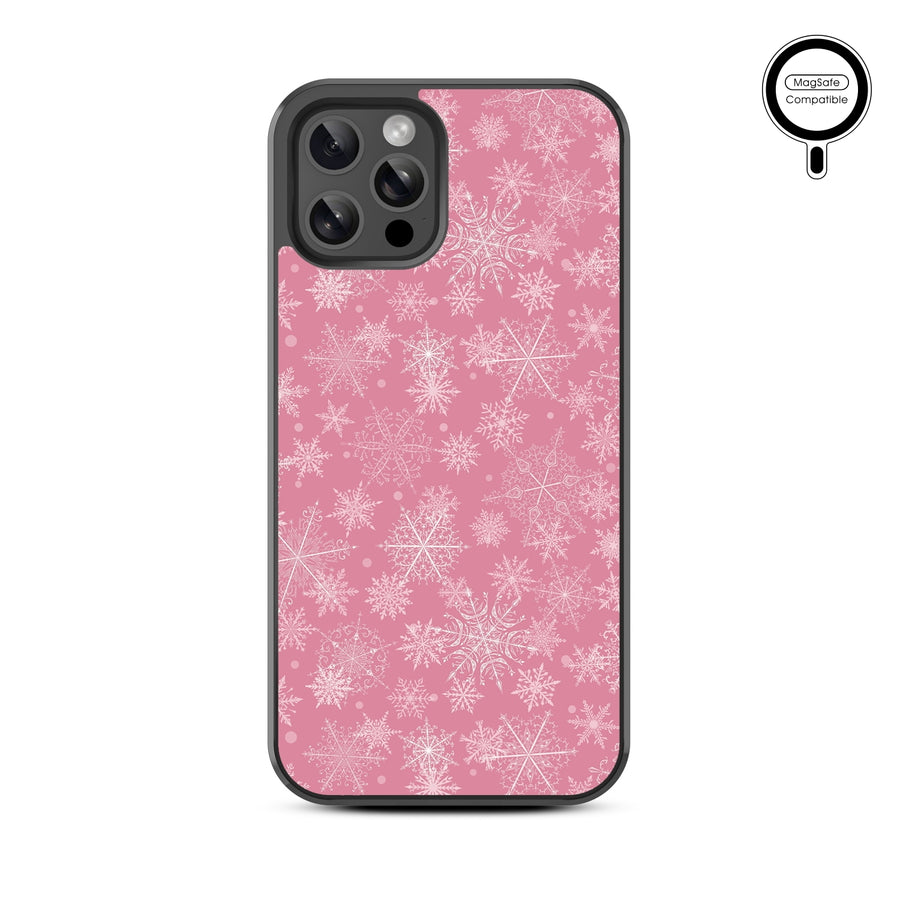 MyBat Design Lab Series MagSafe Case for Apple iPhone 12 / 12 Pro (6.1) - Pink Snowflakes - MIP12PCSLESMSM282-3.jpg