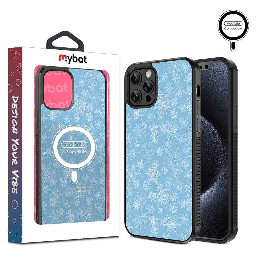 MyBat Design Lab Series MagSafe Case for Apple iPhone 12 / 12 Pro (6.1) - Blue Snowflakes