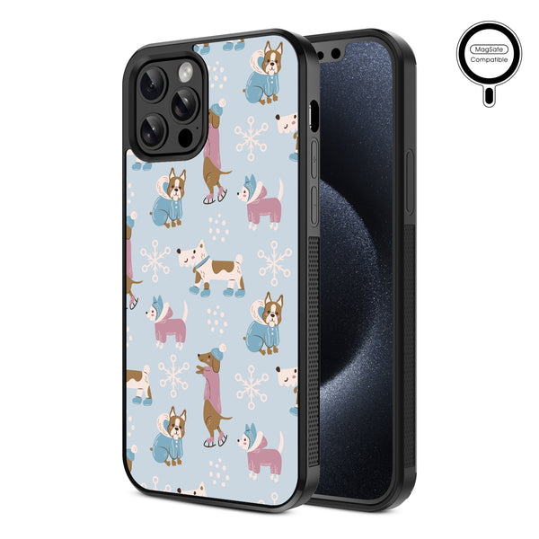 MyBat Design Lab Series MagSafe Case for Apple iPhone 12 / 12 Pro (6.1) - Puppy Snow Play - MIP12PCSLESMSM299-2.jpg