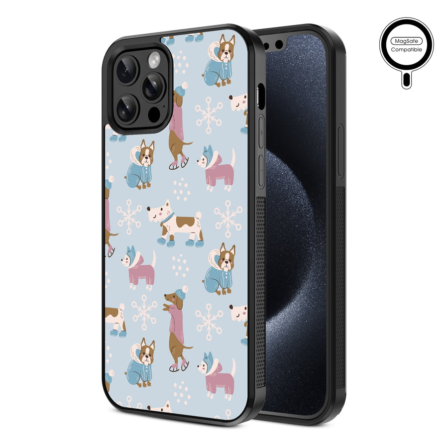 MyBat Design Lab Series MagSafe Case for Apple iPhone 12 / 12 Pro (6.1) - Puppy Snow Play - MIP12PCSLESMSM299-2.jpg