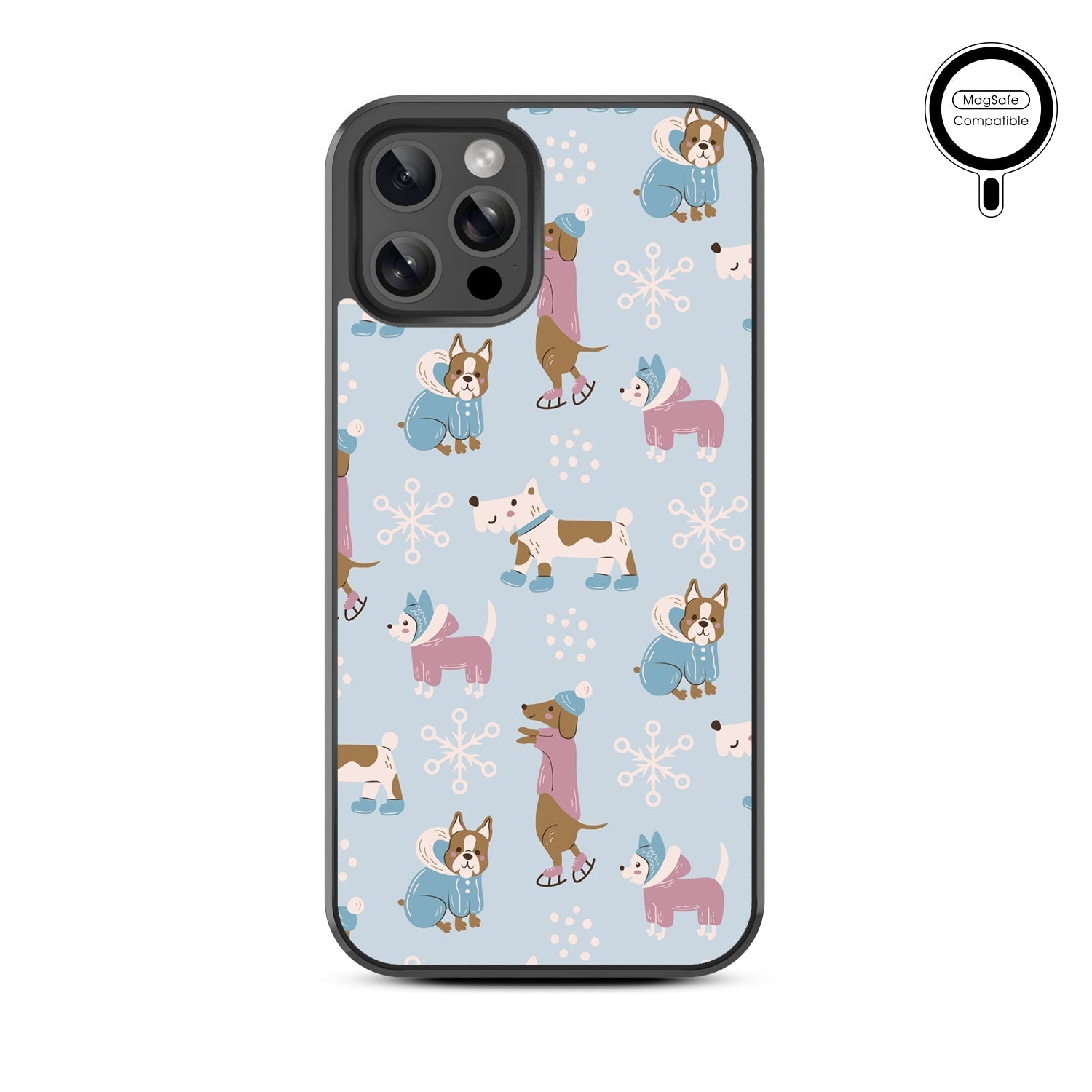 MyBat Design Lab Series MagSafe Case for Apple iPhone 12 / 12 Pro (6.1) - Puppy Snow Play