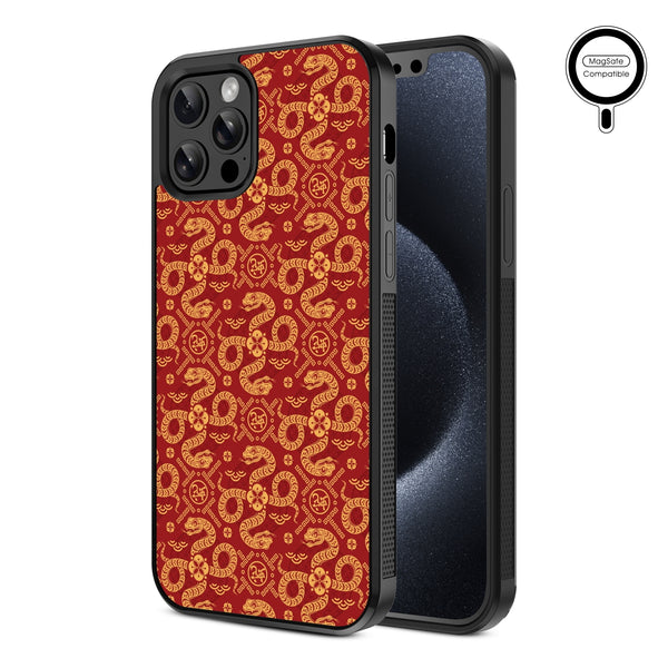 MyBat Design Lab Series MagSafe Case for Apple iPhone 12 / 12 Pro (6.1) - Golden Snake Dance - MIP12PCSLESMSM317-2.jpg