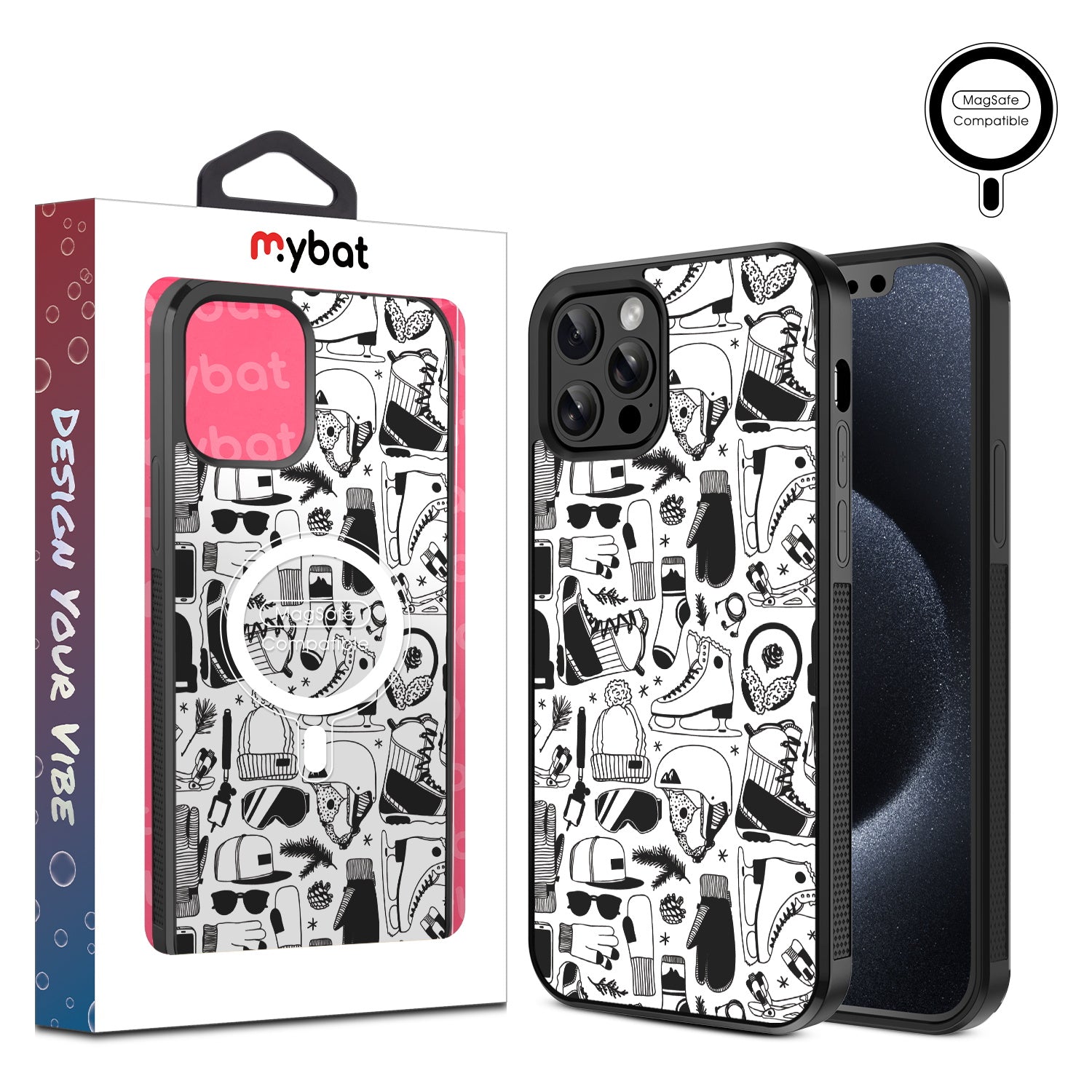 MyBat Design Lab Series MagSafe Case for Apple iPhone 12 / 12 Pro (6.1) - Hit the Slopes