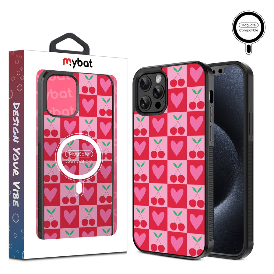 MyBat Design Lab Series MagSafe Case for Apple iPhone 12 / 12 Pro (6.1) - Cherry Hearts