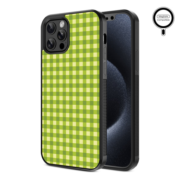 MyBat Design Lab Series MagSafe Case for Apple iPhone 12 / 12 Pro - Green Gingham - MIP12PCSLESMSM476-2.jpg