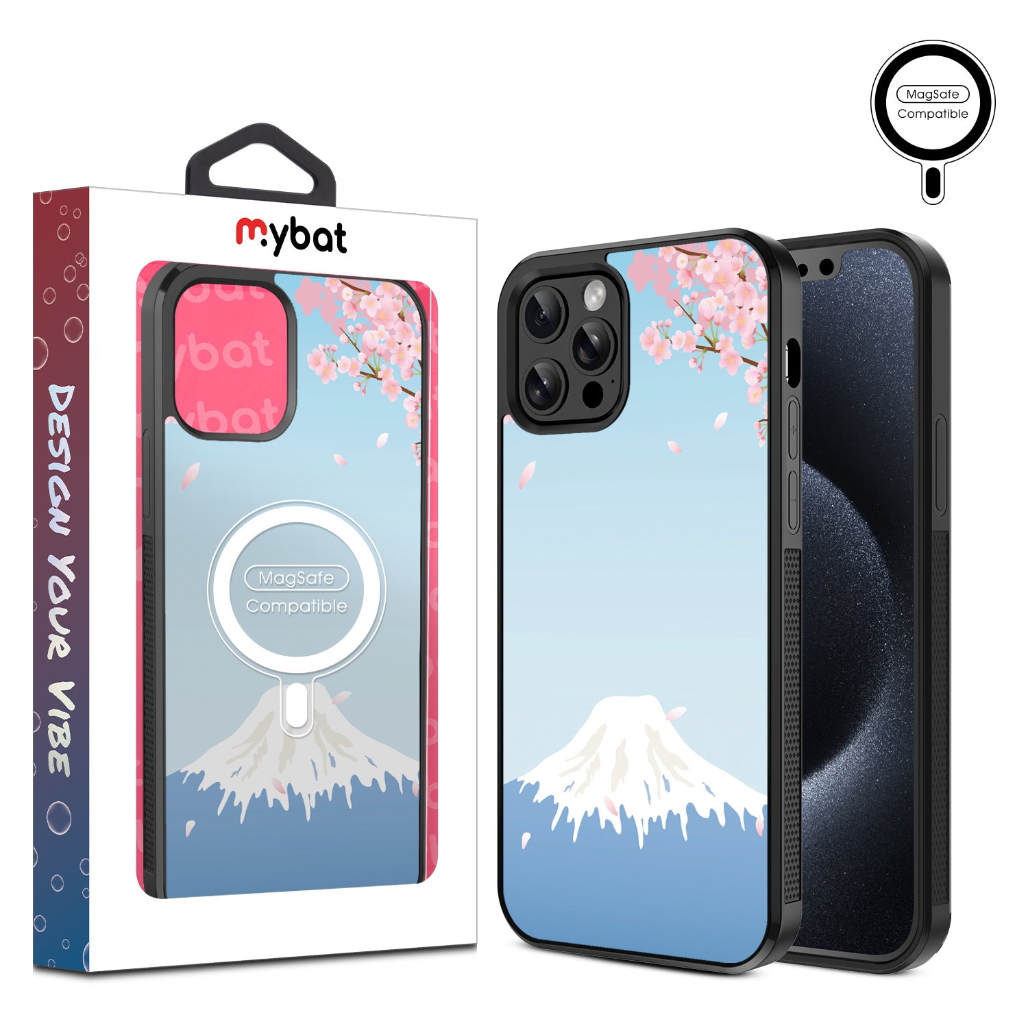 MyBat Design Lab Series MagSafe Case for Apple iPhone 12 / 12 Pro - Fuji Blossoms