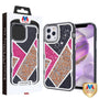 MyBat TUFF Kleer Hybrid Case for Apple iPhone 12 Pro Max - Electroplated Black / Transparent Clear Mini Crystals & Glitter