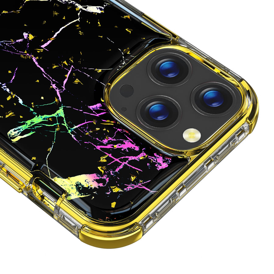 MyBat TUFF Kleer Hybrid Case for Apple iPhone 12 Pro Max - Black Marbling / Electroplating Gold - MIP12PMCSE4TM204-4.jpg