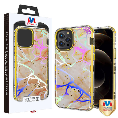 MyBat TUFF Kleer Hybrid Case for Apple iPhone 12 Pro Max - Pale Yellow Marbling / Electroplating Gold - MIP12PMCSE4TM206-1.jpg