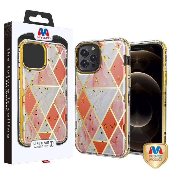 MyBat TUFF Kleer Hybrid Case for Apple iPhone 12 Pro Max - Electroplated Pink Marble / Electroplating Gold - MIP12PMCSE4TM253-1.jpg
