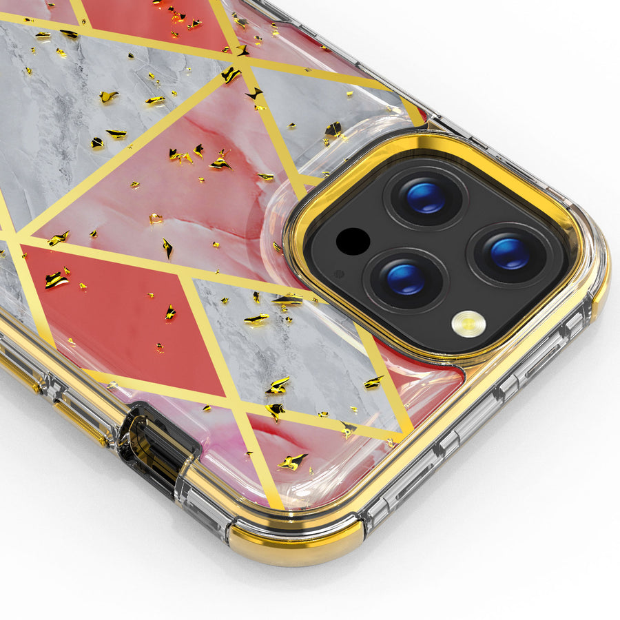 MyBat TUFF Kleer Hybrid Case for Apple iPhone 12 Pro Max - Electroplated Pink Marble / Electroplating Gold - MIP12PMCSE4TM253-4.jpg