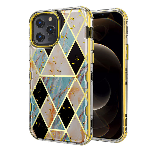 MyBat TUFF Kleer Hybrid Case for Apple iPhone 12 Pro Max - Electroplated Blue Marble / Electroplating Gold - MIP12PMCSE4TM254-2.jpg