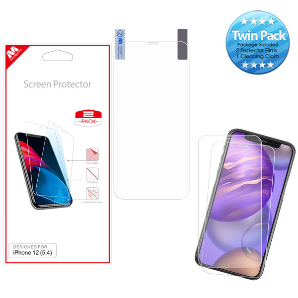 MyBat Screen Protector Twin Pack for Apple iPhone 12 mini - Clear - MIP12SCTW-1.jpg