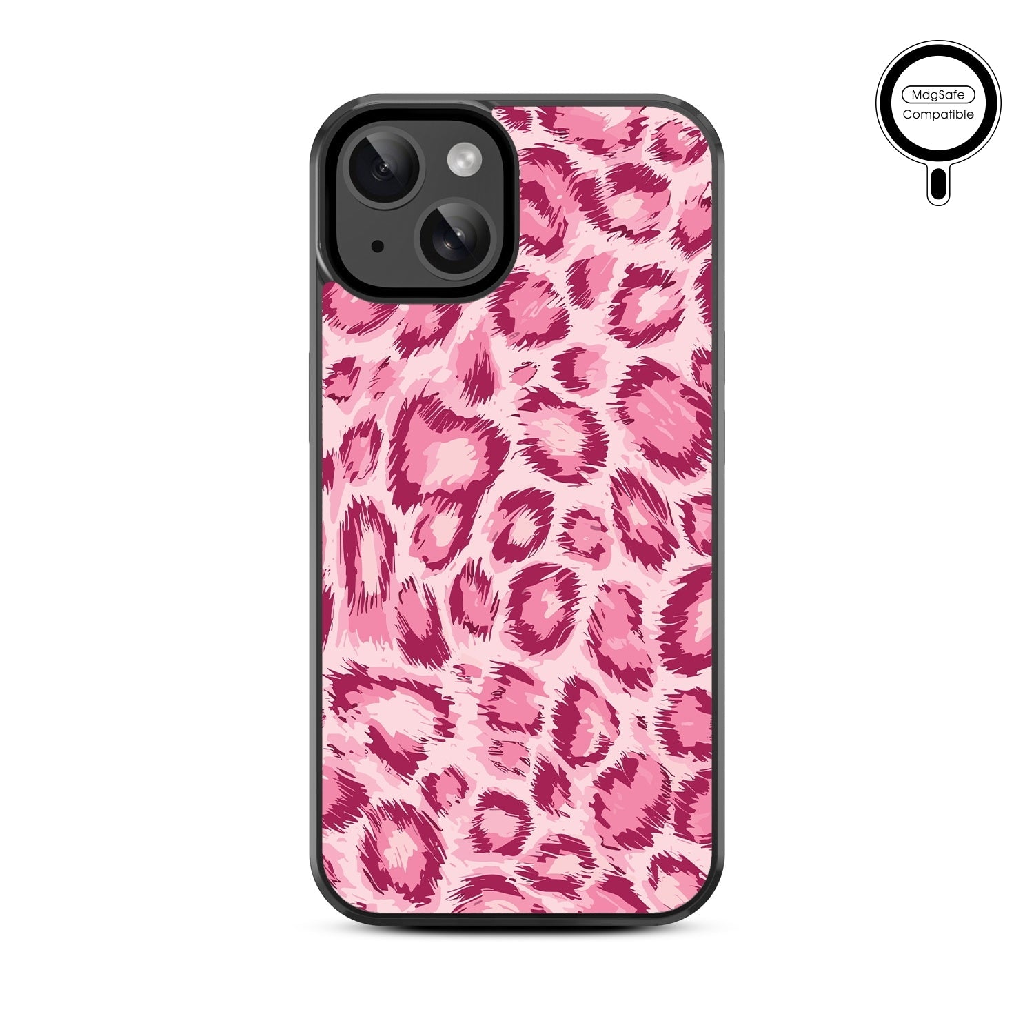 MyBat Design Lab Series MagSafe Case for Apple iPhone 17e / 16e / 14 / 13 - Pink Leopard Print
