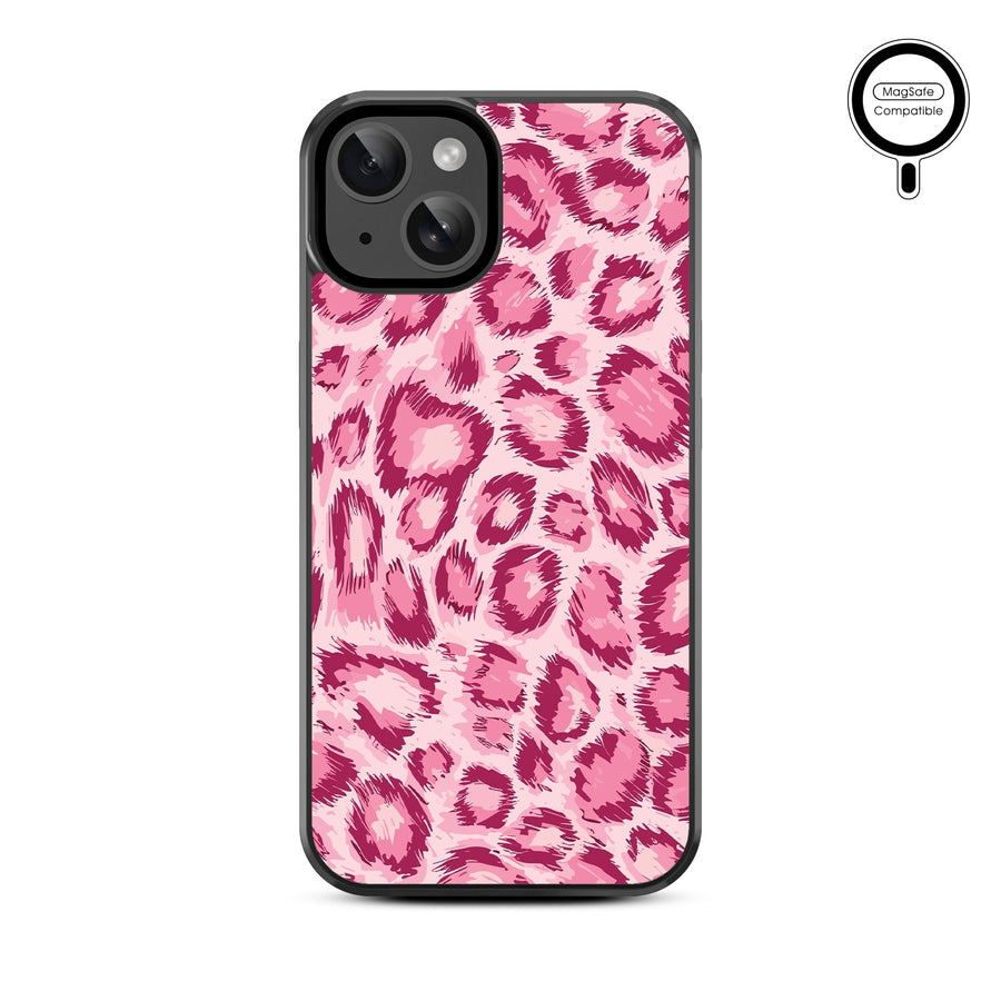 MyBat Design Lab Series MagSafe Case for Apple iPhone 17e / 16e / 14 / 13 - Pink Leopard Print