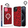 MyBat Design Lab Series MagSafe Case for Apple iPhone 17e / 16e / 14 / 13 - Red Leopard Print