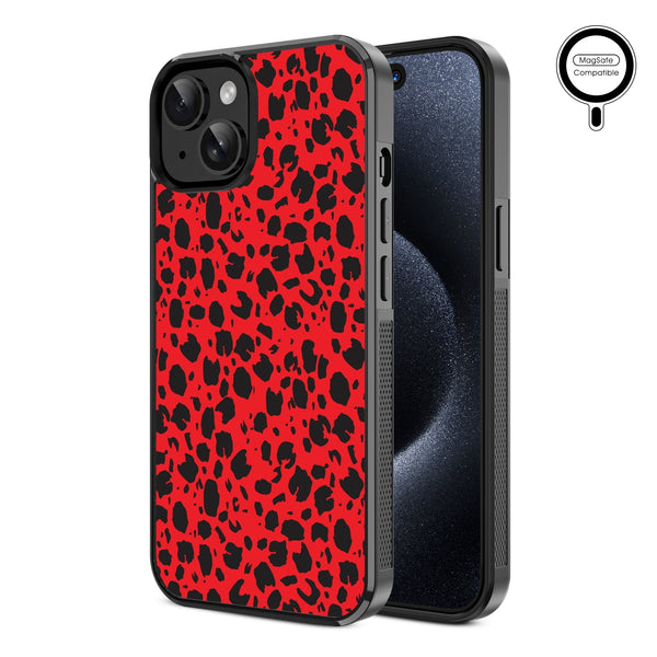 MyBat Design Lab Series MagSafe Case for Apple iPhone 17e / 16e / 14 / 13 - Red Leopard Print - MIP13CSLESMSM008-2.jpg