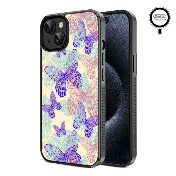 MyBat Design Lab Series MagSafe Case for Apple iPhone 17e / 16e / 14 / 13 - Butterflies - MIP13CSLESMSM019-2.jpg