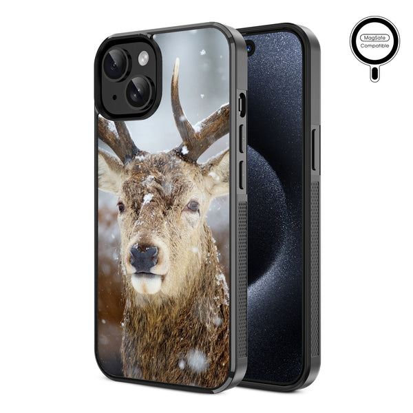 MyBat Design Lab Series MagSafe Case for Apple iPhone 17e / 16e / 14 / 13 - Deer in Winter - MIP13CSLESMSM024-2.jpg