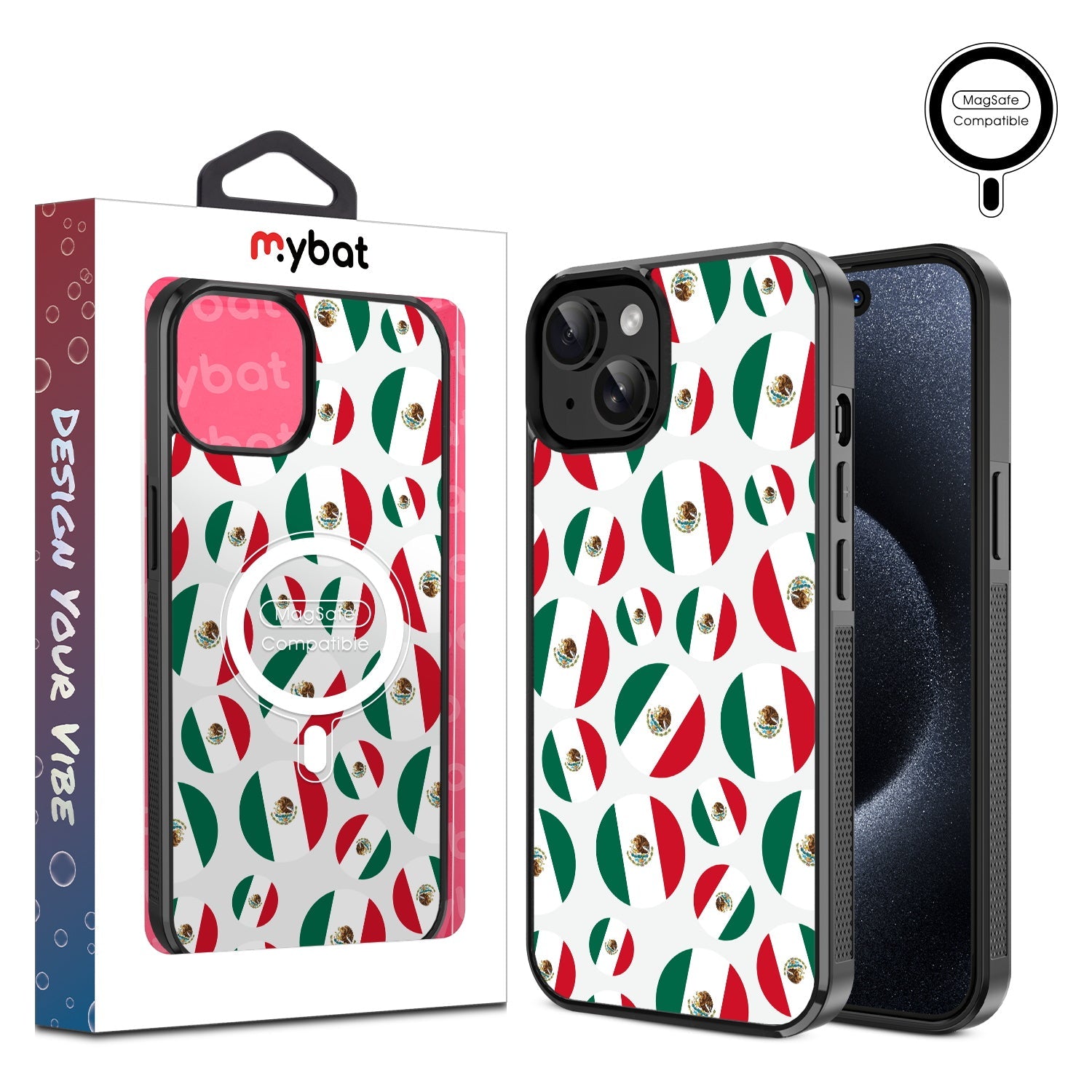 MyBat Design Lab Series MagSafe Case for Apple iPhone 17e / 16e / 14 / 13 - Mexican Pride