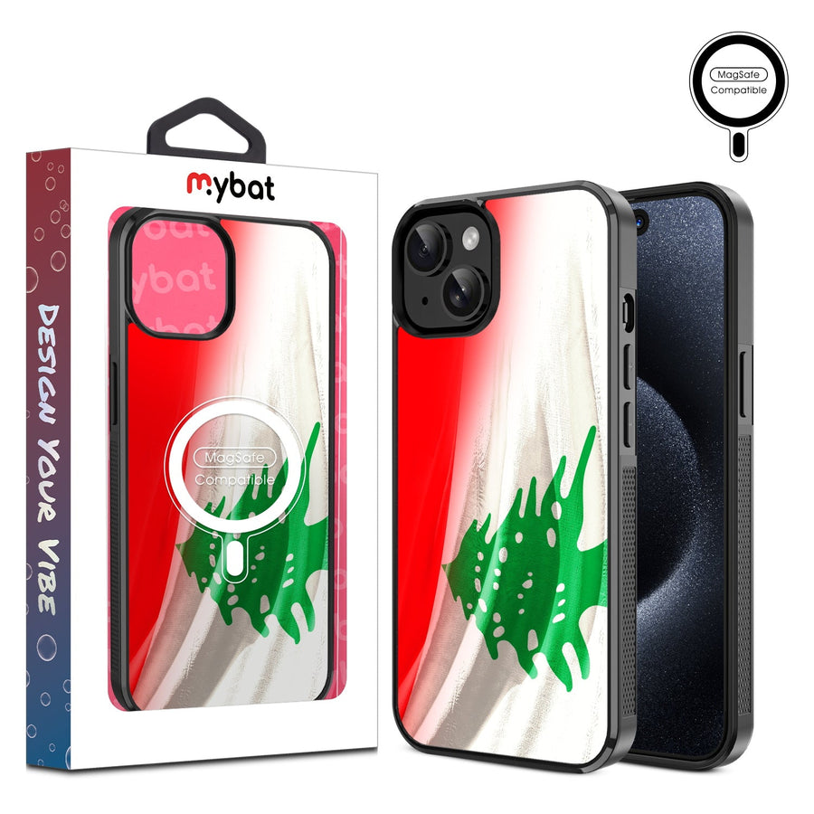 MyBat Design Lab Series MagSafe Case for Apple iPhone 17e / 16e / 14 / 13 - Lebanese Flag