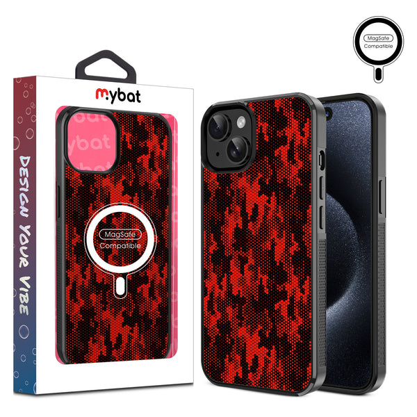 MyBat Design Lab Series MagSafe Case for Apple iPhone 17e / 16e / 14 / 13 - Red Digital Camouflage - MIP13CSLESMSM086-1.jpg