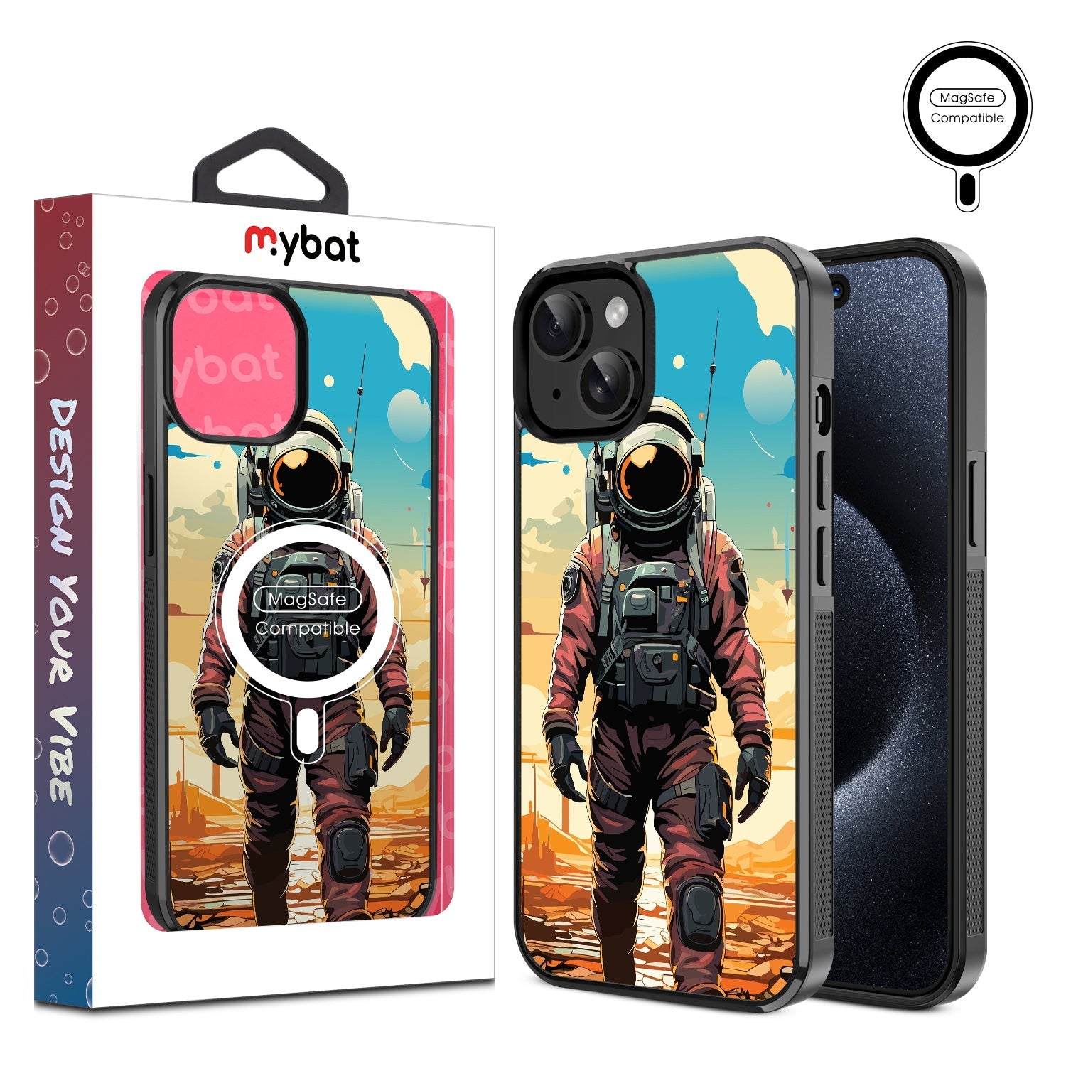 MyBat Design Lab Series MagSafe Case for Apple iPhone 17e / 16e / 14 / 13 - Cosmonaut