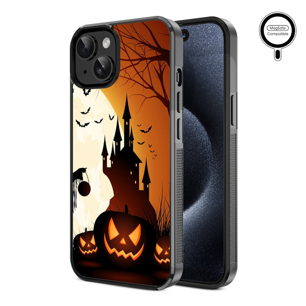 MyBat Design Lab Series MagSafe Case for Apple iPhone 17e / 16e / 14 / 13 - Spooky Pumpkin Patch - MIP13CSLESMSM163-2.jpg