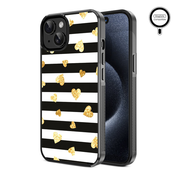 MyBat Design Lab Series MagSafe Case for Apple iPhone 17e / 16e / 14 / 13 - Heart of Gold - MIP13CSLESMSM166-2.jpg