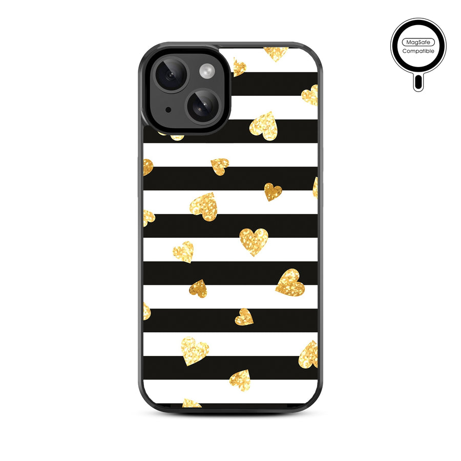 MyBat Design Lab Series MagSafe Case for Apple iPhone 17e / 16e / 14 / 13 - Heart of Gold - MIP13CSLESMSM166-3.jpg