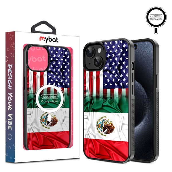 MyBat Design Lab Series MagSafe Case for Apple iPhone 17e / 16e / 14 / 13 - Mexican-American Flag - MIP13CSLESMSM168-1.jpg