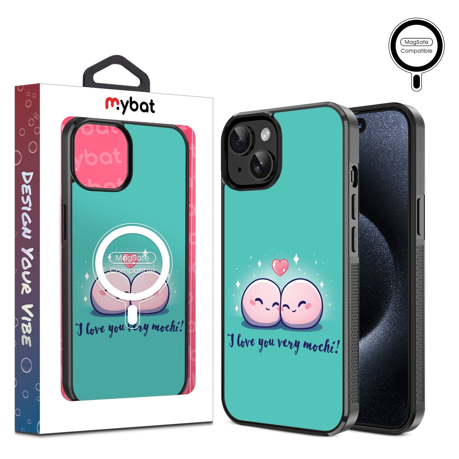 MyBat Design Lab Series MagSafe Case for Apple iPhone 17e / 16e / 14 / 13 - Mochi Love