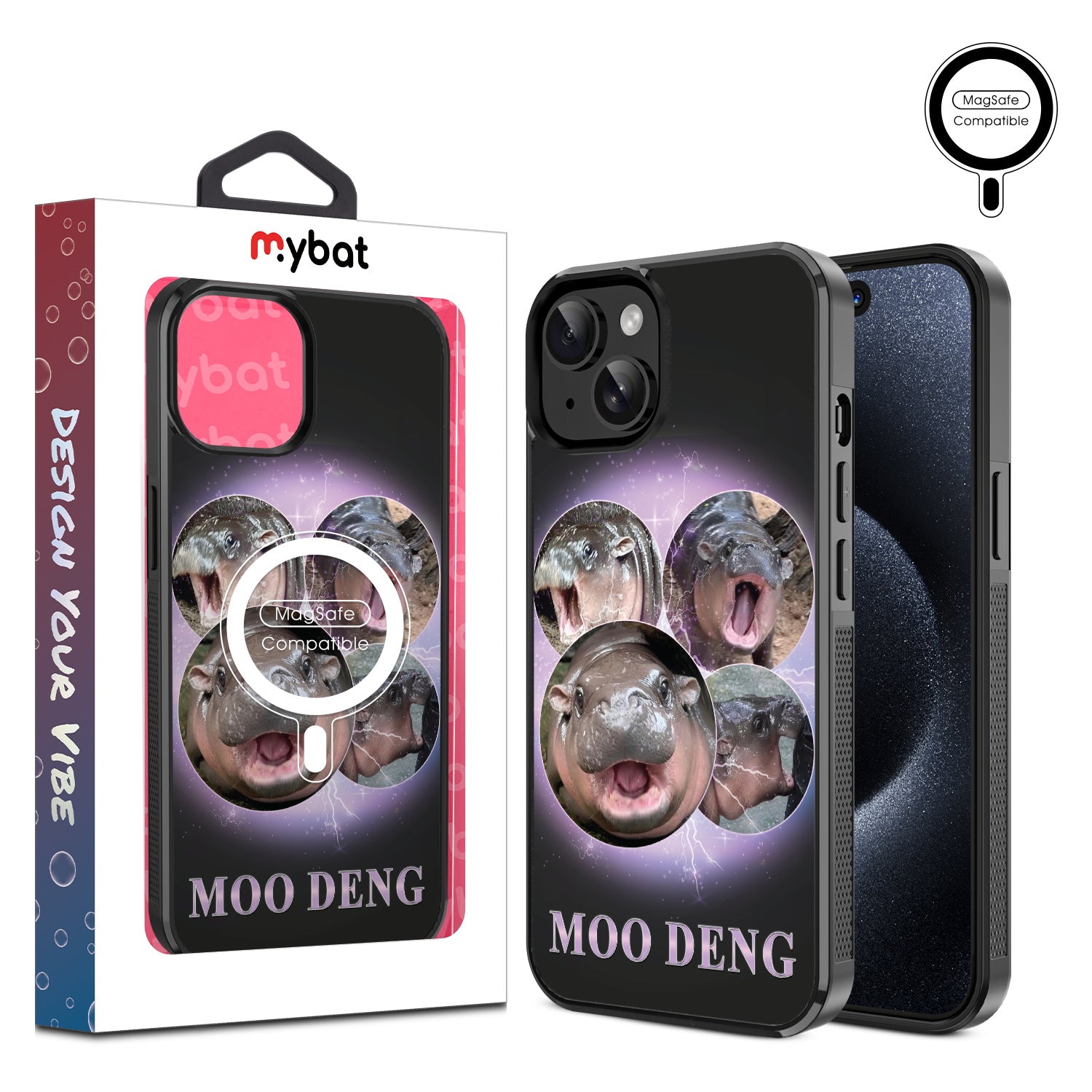 MyBat Design Lab Series MagSafe Case for Apple iPhone 17e / 16e / 14 / 13 - Moo Deng