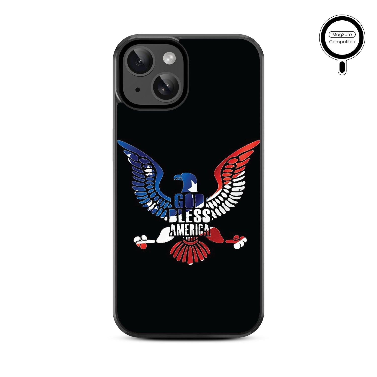 MyBat Design Lab Series MagSafe Case for Apple iPhone 17e / 16e / 14 / 13 - God Bless America