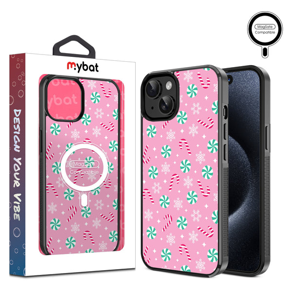 MyBat Design Lab Series MagSafe Case for Apple iPhone 17e / 16e / 14 / 13 - Peppermint Swirl - MIP13CSLESMSM272-1.jpg