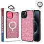 MyBat Design Lab Series MagSafe Case for Apple iPhone 17e / 16e / 14 / 13 - Pink Snowflakes