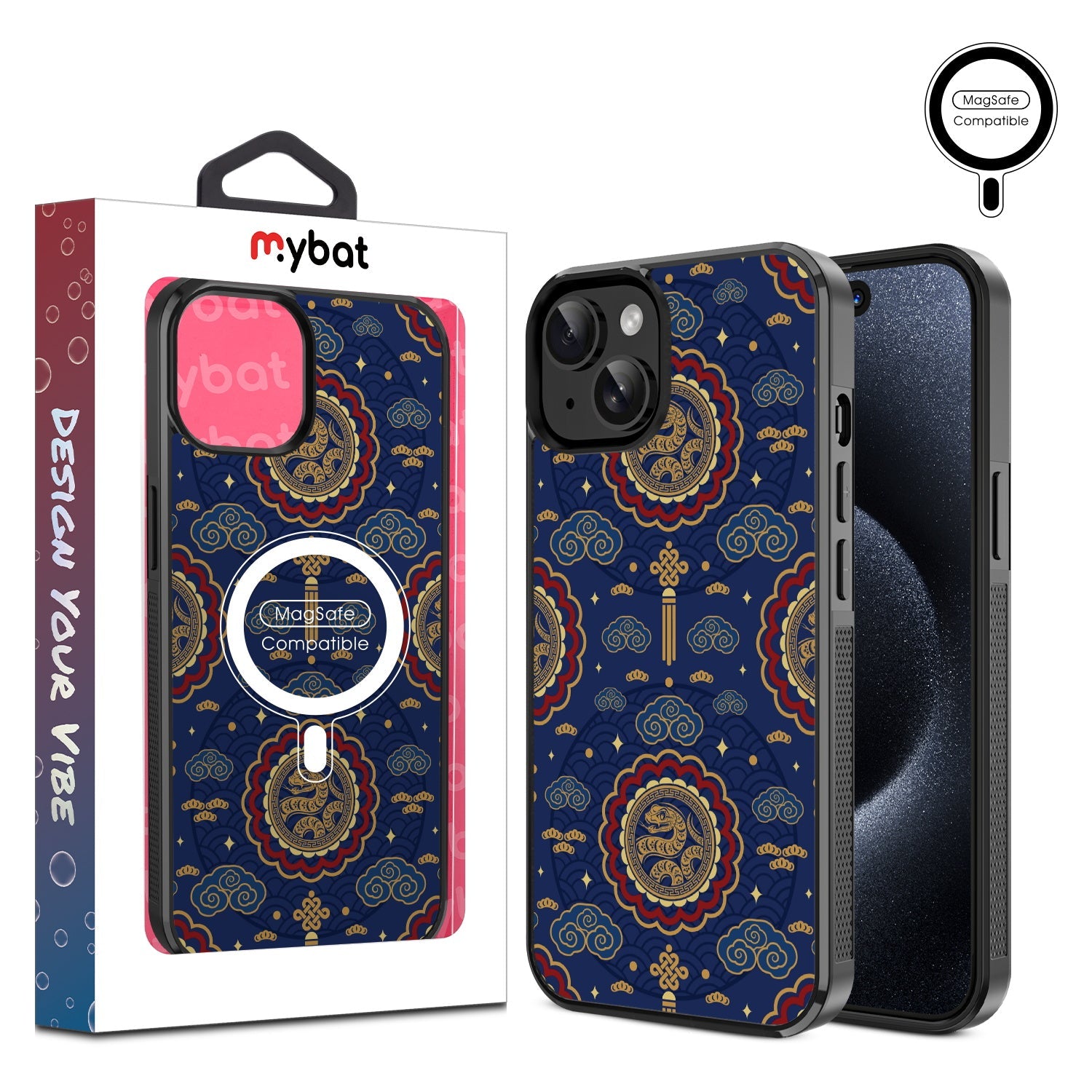 MyBat Design Lab Series MagSafe Case for Apple iPhone 17e / 16e / 14 / 13 - Wisdom of the Snake