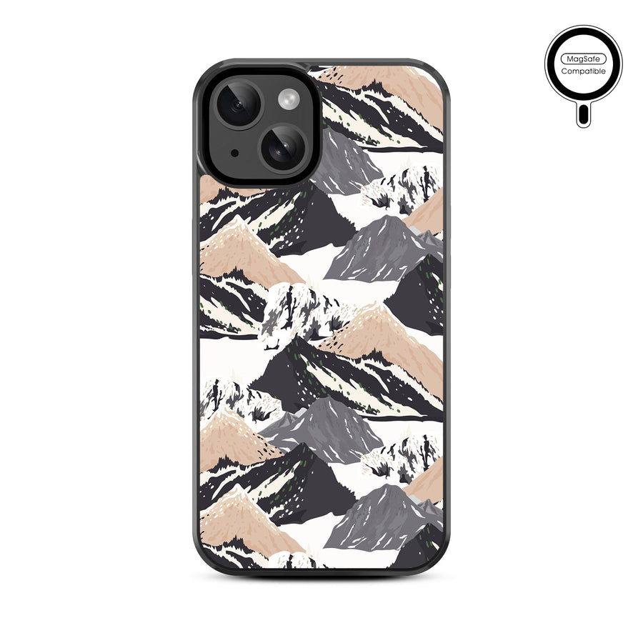 MyBat Design Lab Series MagSafe Case for Apple iPhone 17e / 16e / 14 / 13 - Rocky Peaks