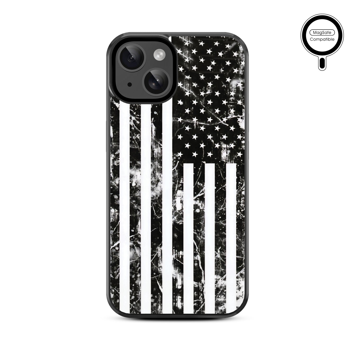 MyBat Design Lab Series MagSafe Case for Apple iPhone 17e / 16e / 14 / 13 - Distress US Flag