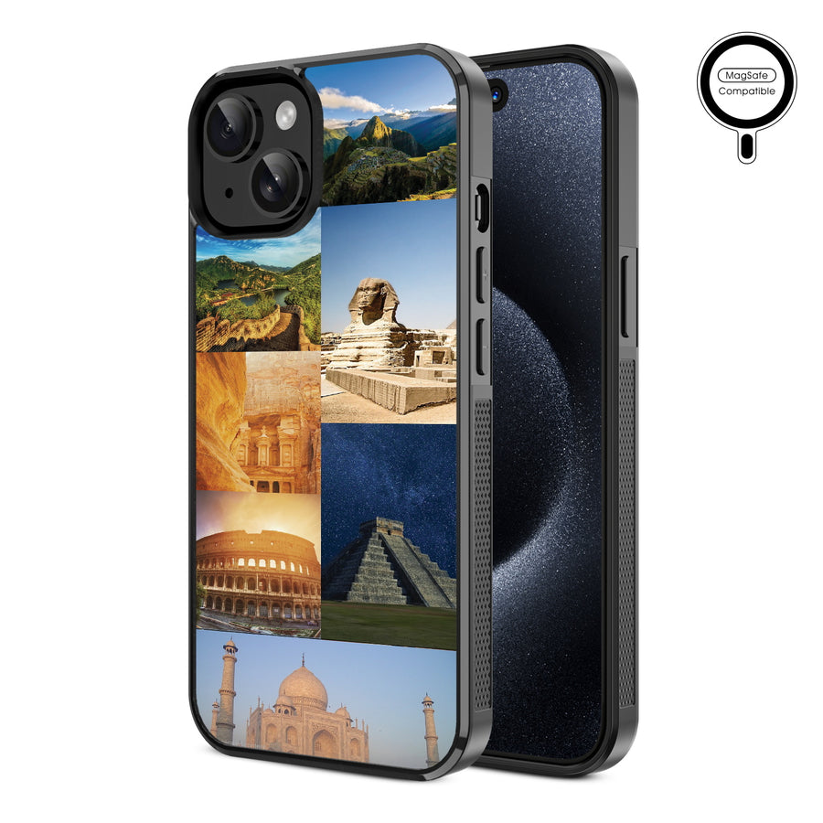 MyBat Design Lab Series MagSafe Case for Apple iPhone 17e / 16e / 14 / 13 - 7 Wonders - MIP13CSLESMSM352-2.jpg