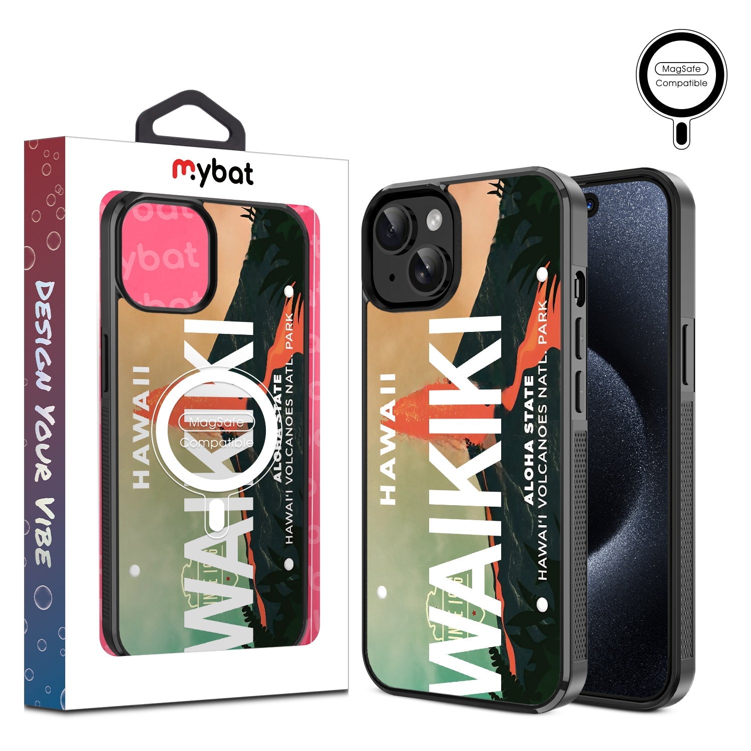 MyBat Design Lab Series MagSafe Case for Apple iPhone 17e / 16e / 14 / 13 - Waikiki Plate