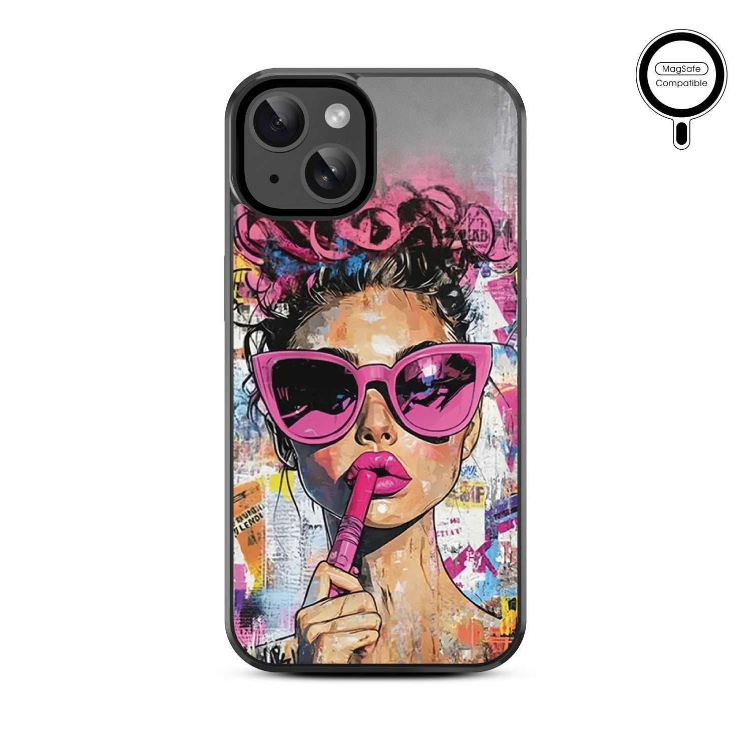 MyBat Design Lab Series MagSafe Case for Apple iPhone 17e / 16e / 14 / 13 - Graffiti Girl