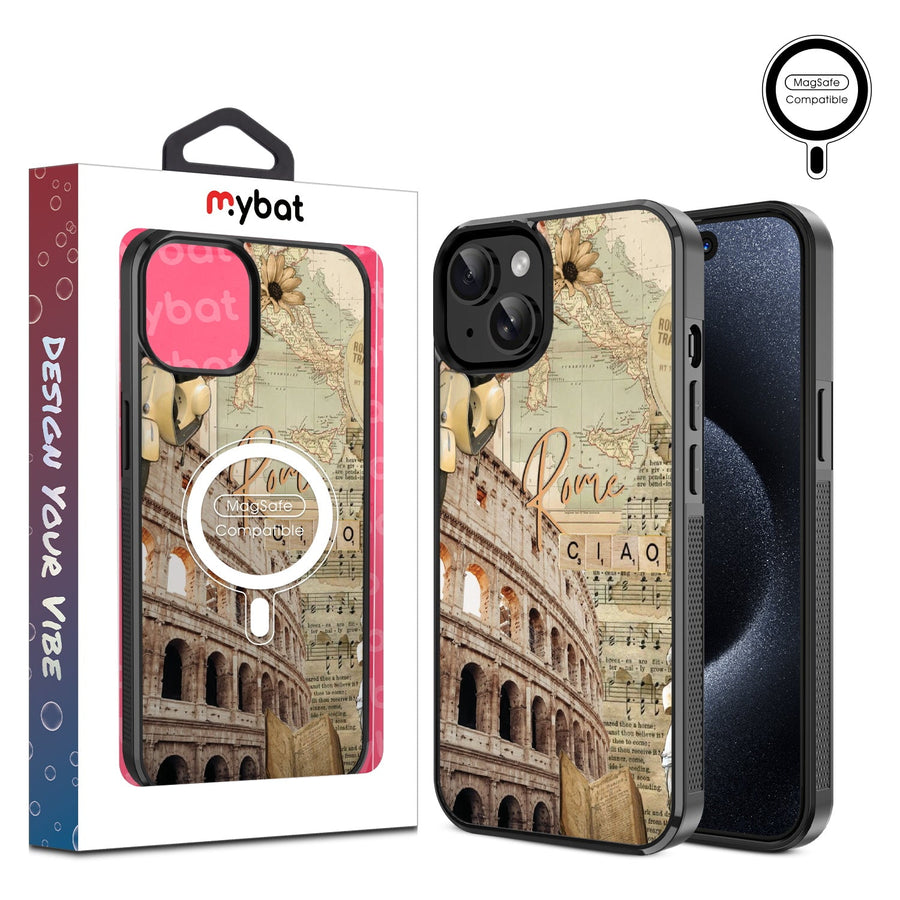 MyBat Design Lab Series MagSafe Case for Apple iPhone 17e / 16e / 14 / 13 - Rome