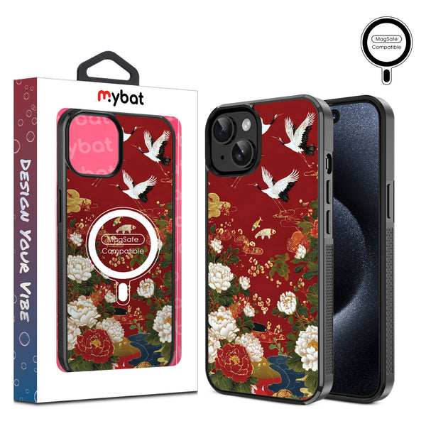 MyBat Design Lab Series MagSafe Case for Apple iPhone 17e / 16e / 14 / 13 - Crane and Koi Fish - MIP13CSLESMSM391-1.jpg
