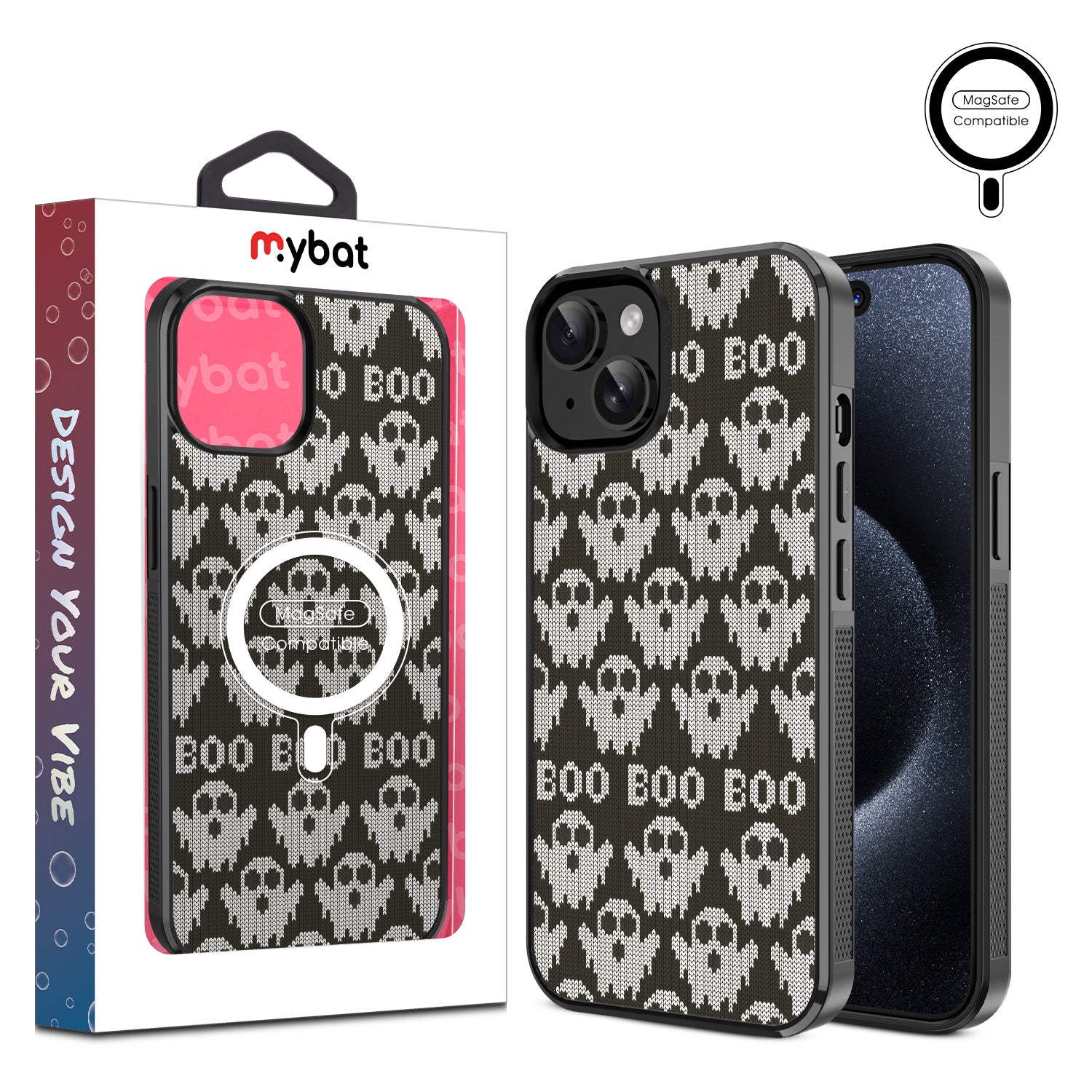MyBat Design Lab Series MagSafe Case for Apple iPhone 17e / 16e / 14 / 13 - Boo Who