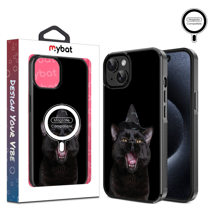 MyBat Design Lab Series MagSafe Case for Apple iPhone 17e / 16e / 14 / 13 - Witch’s Cat