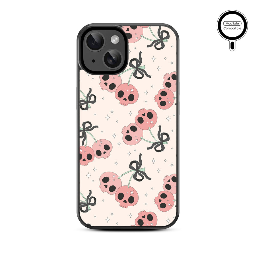 MyBat Design Lab Series MagSafe Case for Apple iPhone 17e / 16e / 14 / 13 - Cherry Skulls - MIP13CSLESMSM408-3.jpg