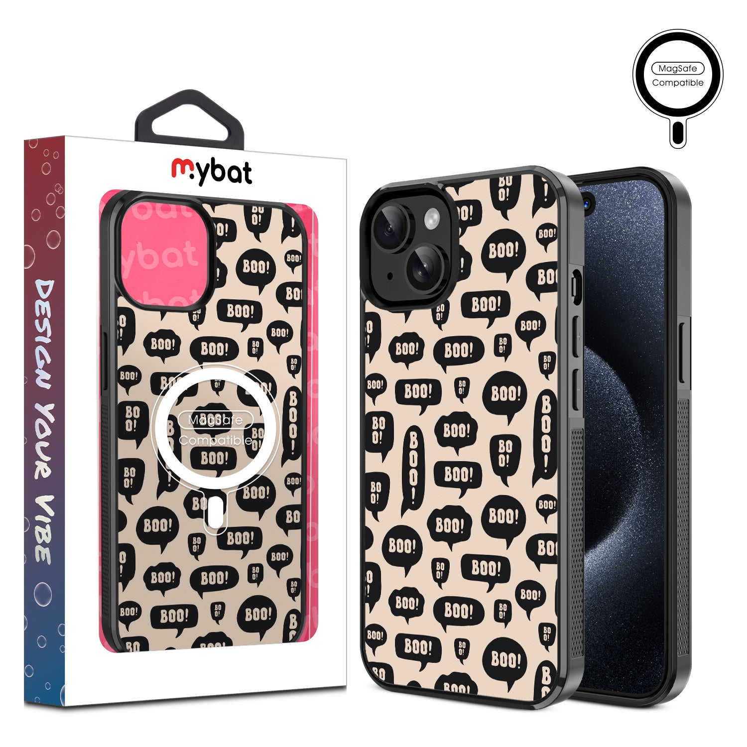 MyBat Design Lab Series MagSafe Case for Apple iPhone 17e / 16e / 14 / 13 - Text Me Boo