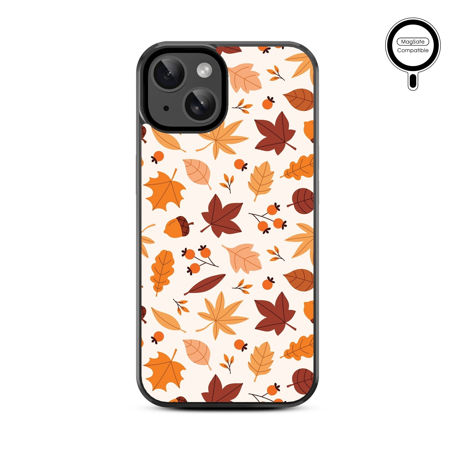 MyBat Design Lab Series MagSafe Case for Apple iPhone 17e / 16e / 14 / 13 - Falling Leaves